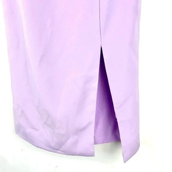 L'atiste by Amy Lilac Strapless Feather Midi Dress - Picture 4 of 7